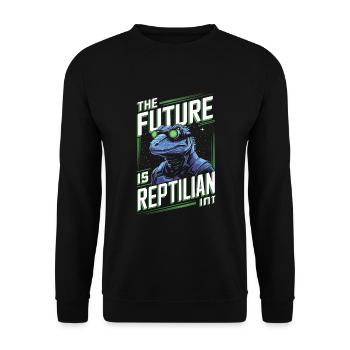 Lézard Peuple Reptile Conspiration Et Secret - Sweat-shirt Unisexe - noir - Devant - Alina (178cm) & Michal (187cm)