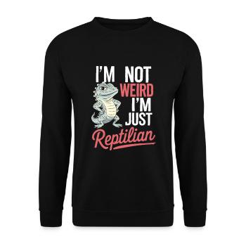 Lézard Peuple Reptile Conspiration Et Secret - Sweat-shirt Unisexe - noir - Devant - Alina (178cm) & Michal (187cm)