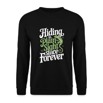 Lézard Peuple Reptile Conspiration Et Secret - Sweat-shirt Unisexe - noir - Devant - Alina (178cm) & Michal (187cm)