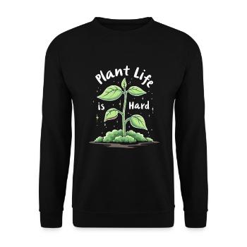 Plant Parent Black Thumb Funny Plant Care Struggle - Unisex Sweatshirt - black - Front - Alina (178cm) & Michal (187cm)