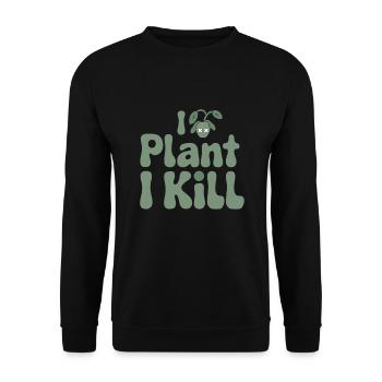 Plant Parent Black Thumb Funny Plant Care Struggle - Unisex Sweatshirt - black - Front - Alina (178cm) & Michal (187cm)
