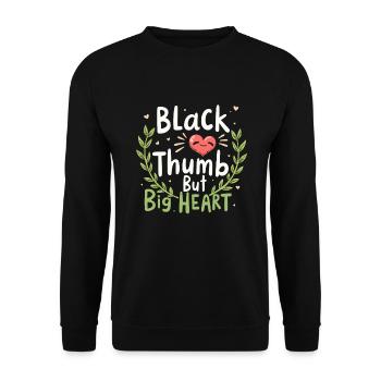 Plant Parent Black Thumb Funny Plant Care Struggle - Unisex Sweatshirt - black - Front - Alina (178cm) & Michal (187cm)