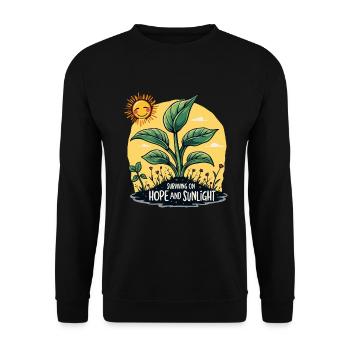 Plant Parent Black Thumb Funny Plant Care Struggle - Unisex Sweatshirt - black - Front - Alina (178cm) & Michal (187cm)
