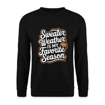 Hiver Confortable Culture Couvertures chaudes Chocolat chaud - Sweat-shirt Unisexe - noir - Devant - Alina (178cm) & Michal (187cm)