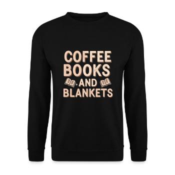 Hiver Confortable Culture Couvertures chaudes Chocolat chaud - Sweat-shirt Unisexe - noir - Devant - Alina (178cm) & Michal (187cm)