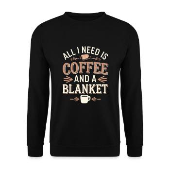Hiver Confortable Culture Couvertures chaudes Chocolat chaud - Sweat-shirt Unisexe - noir - Devant - Alina (178cm) & Michal (187cm)