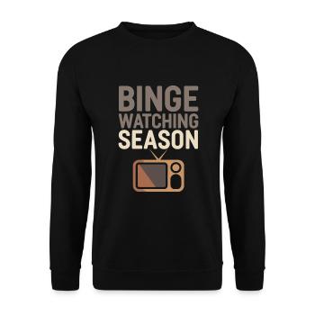 Hiver Confortable Culture Couvertures chaudes Chocolat chaud - Sweat-shirt Unisexe - noir - Devant - Alina (178cm) & Michal (187cm)