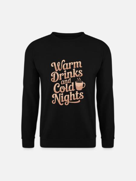Winter Cozy Culture Warme Decken Hot Cocoa - Unisex Pullover - Schwarz