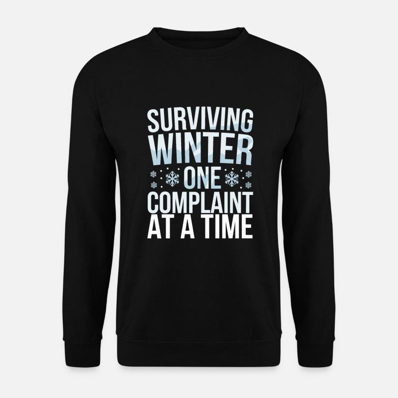 Winter-grumpy-cold-weather-complaints - Unisex Sweatshirt - black