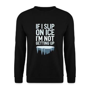 Winter-grumpy-cold-weather-complaints - Unisex Sweatshirt - black - Front - Alina (178cm) & Michal (187cm)