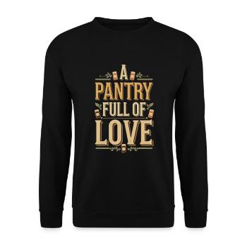 Preserving homemade food - Unisex Sweatshirt - black - Front - Alina (178cm) & Michal (187cm)