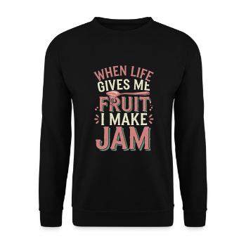Preserving homemade food - Unisex Sweatshirt - black - Front - Alina (178cm) & Michal (187cm)