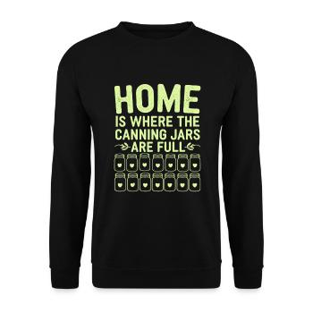 Preserving homemade food - Unisex Sweatshirt - black - Front - Alina (178cm) & Michal (187cm)