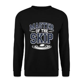 Stone jumping, stone jumping, outdoor hobby stone - Unisex Sweatshirt - black - Front - Alina (178cm) & Michal (187cm)