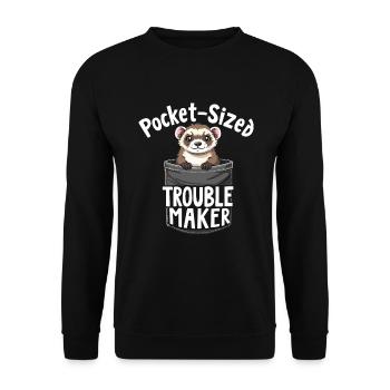 Propriétaire de furet, Amateur de furets, Bonbons - Sweat-shirt Unisexe - noir - Devant - Alina (178cm) & Michal (187cm)