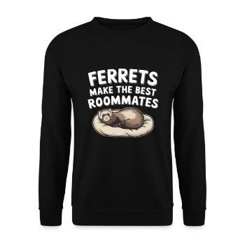 Propriétaire de furet, Amateur de furets, Bonbons - Sweat-shirt Unisexe - noir - Devant - Alina (178cm) & Michal (187cm)