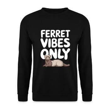 Propriétaire de furet, Amateur de furets, Bonbons - Sweat-shirt Unisexe - noir - Devant - Alina (178cm) & Michal (187cm)