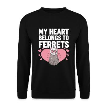 Propriétaire de furet, Amateur de furets, Bonbons - Sweat-shirt Unisexe - noir - Devant - Alina (178cm) & Michal (187cm)