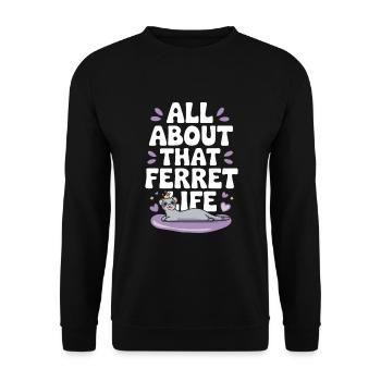 Propriétaire de furet, Amateur de furets, Bonbons - Sweat-shirt Unisexe - noir - Devant - Alina (178cm) & Michal (187cm)