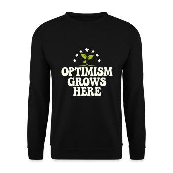 Climate optimism, Earth Day, Sustainability - Unisex Sweatshirt - black - Front - Alina (178cm) & Michal (187cm)