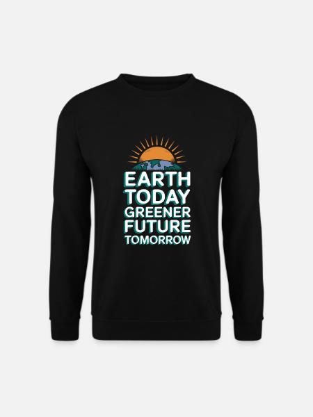 Climate optimism, Earth Day, Sustainability - Unisex Sweatshirt - black