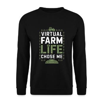 Farming Simulator Virtual Farming Game Fan Farm - Unisex Pullover - Schwarz - Vorne - Alina (178cm) & Michal (187cm)