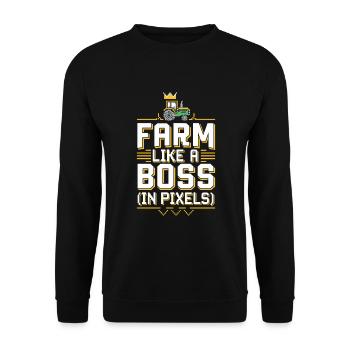 Farming Simulator Virtual Farming Game Fan Farm - Unisex Sweatshirt - black - Front - Alina (178cm) & Michal (187cm)