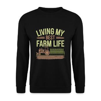 Farming Simulator Virtual Farming Game Fan Farm - Unisex Pullover - Schwarz - Vorne - Alina (178cm) & Michal (187cm)
