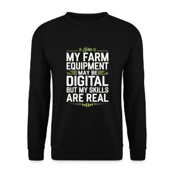 Farming Simulator Virtual Farming Game Fan Farm - Unisex Pullover - Schwarz - Vorne - Alina (178cm) & Michal (187cm)