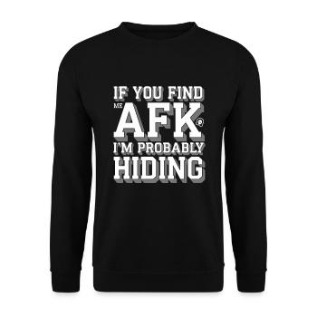 Introverted Gamer Declarer Calm - Unisex Sweatshirt - black - Front - Alina (178cm) & Michal (187cm)