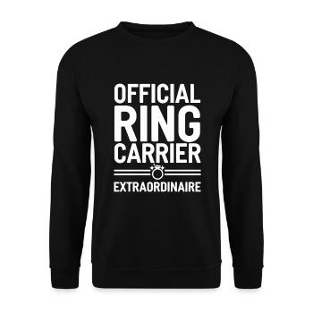 Ring Dude Hochzeitszeremonie Ring Guy - Unisex Pullover - Schwarz - Vorne - Alina (178cm) & Michal (187cm)