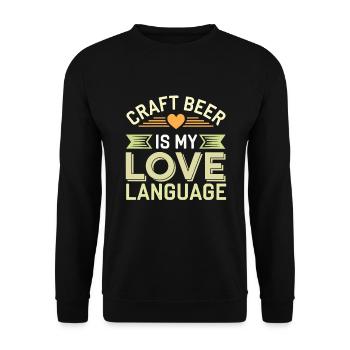 Craft-beer-enthusiast, Lokaler Brauerei-fan - Unisex Pullover - Schwarz - Vorne - Alina (178cm) & Michal (187cm)