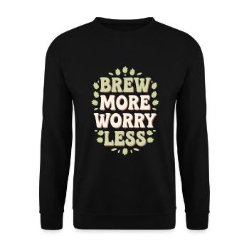 Craft-beer-enthusiast, Lokaler Brauerei-fan - Unisex Pullover - Schwarz - Vorne - Alina (178cm) & Michal (187cm)