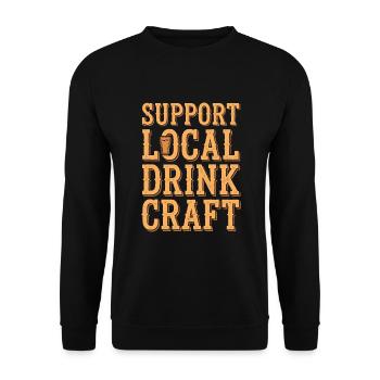 Craft-beer-enthusiast, Lokaler Brauerei-fan - Unisex Pullover - Schwarz - Vorne - Alina (178cm) & Michal (187cm)