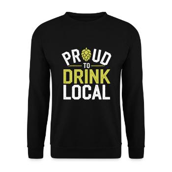 Craft-beer-enthusiast, Lokaler Brauerei-fan - Unisex Pullover - Schwarz - Vorne - Alina (178cm) & Michal (187cm)