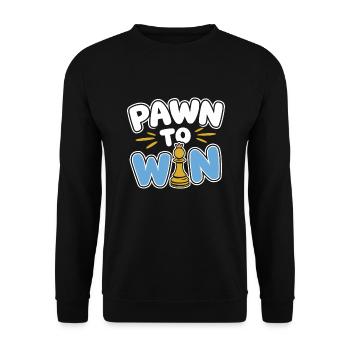 Schach-humor-liebhaber Lustige Schachmatt- Und - Unisex Pullover - Schwarz - Vorne - Alina (178cm) & Michal (187cm)