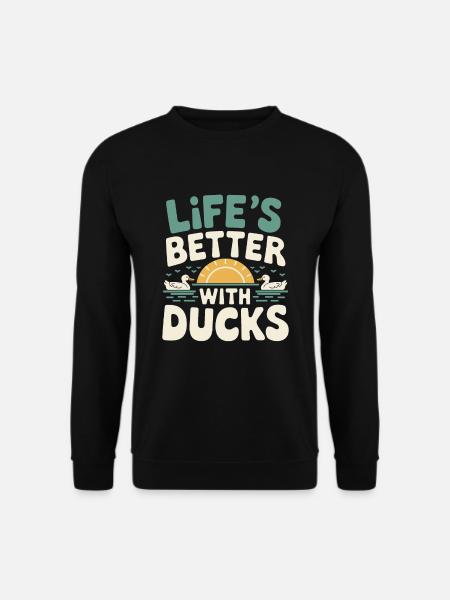pet duck owners, duck lovers, - Unisex Sweatshirt - black
