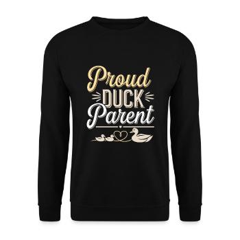 propriétaires de canards domestiques, amoureux des canards, - Sweat-shirt Unisexe - noir - Devant - Alina (178cm) & Michal (187cm)