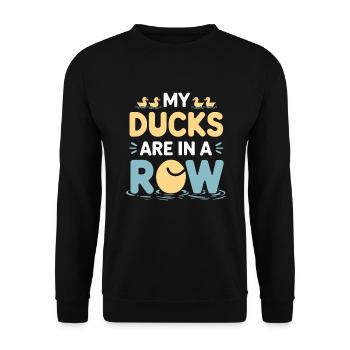 propriétaires de canards domestiques, amoureux des canards, - Sweat-shirt Unisexe - noir - Devant - Alina (178cm) & Michal (187cm)
