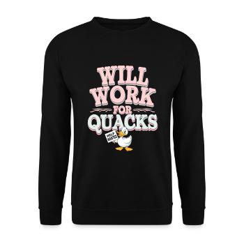 propriétaires de canards domestiques, amoureux des canards, - Sweat-shirt Unisexe - noir - Devant - Alina (178cm) & Michal (187cm)