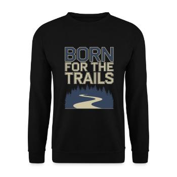 Des trails de course pour les amateurs de trail running - Sweat-shirt Unisexe - noir - Devant - Alina (178cm) & Michal (187cm)