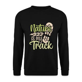 Des trails de course pour les amateurs de trail running - Sweat-shirt Unisexe - noir - Devant - Alina (178cm) & Michal (187cm)