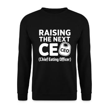 Elternschafts-humor Neue Väter Haben Zum Ersten - Unisex Pullover - Schwarz - Vorne - Alina (178cm) & Michal (187cm)