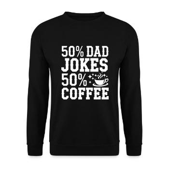 Elternschafts-humor Neue Väter Haben Zum Ersten - Unisex Pullover - Schwarz - Vorne - Alina (178cm) & Michal (187cm)