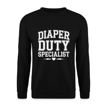 Humour parental Les nouveaux pères ont pour la première fois - Sweat-shirt Unisexe - noir - Devant - Alina (178cm) & Michal (187cm)