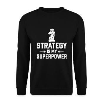 Chess Revival Movement Chess Lover Strategic - Unisex Sweatshirt - black - Front - Alina (178cm) & Michal (187cm)