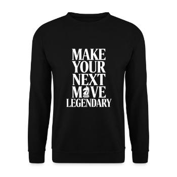 Chess Revival Movement Chess Lover Strategic - Unisex Sweatshirt - black - Front - Alina (178cm) & Michal (187cm)