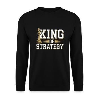 Chess Revival Movement Chess Lover Strategic - Unisex Sweatshirt - black - Front - Alina (178cm) & Michal (187cm)