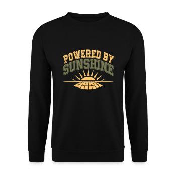 Solar Power Renewable Energy Sustainable Living - Unisex Pullover - Schwarz - Vorne - Alina (178cm) & Michal (187cm)