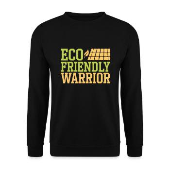 Solar Power Renewable Energy Sustainable Living - Unisex Pullover - Schwarz - Vorne - Alina (178cm) & Michal (187cm)